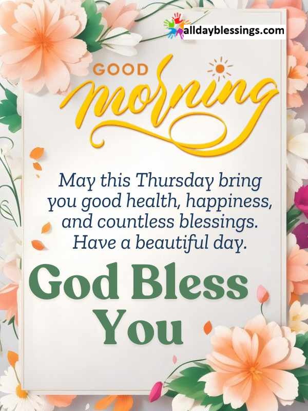 Beautiful Good Morning Thursday Blessing Images
