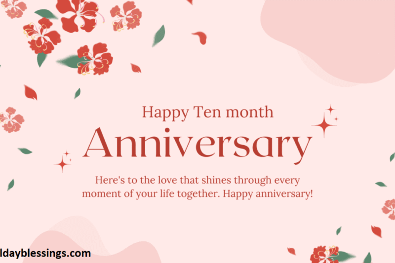 10 Month Anniversary Wishes for Husband to Celebrate Love