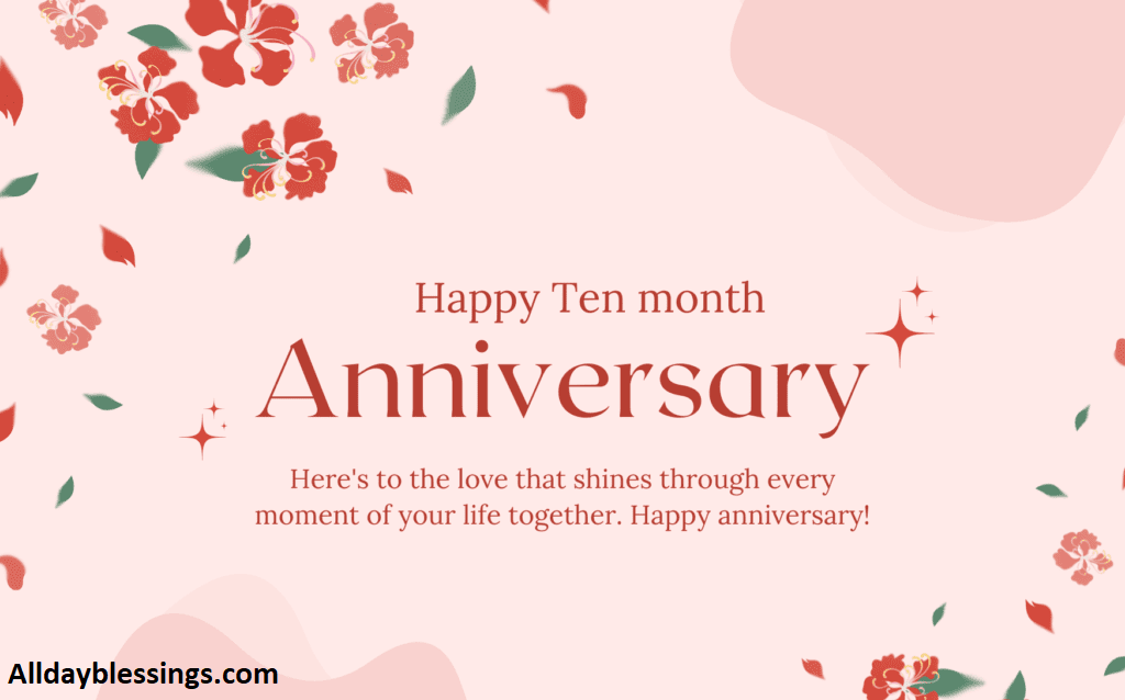10 Month Anniversary Wishes for Husband to Celebrate Love