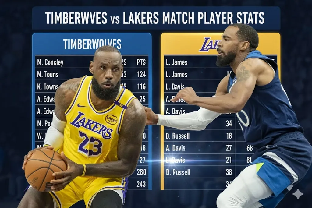 Lakers Vs Timberwolves Match Player Stats